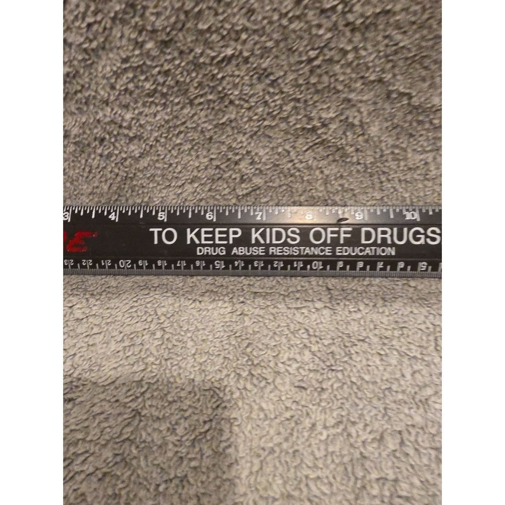 Vintage Black Dare D.A.R.E To Resist Drugs And Violence Plastic Ruler 12" - Picture 3 of 5